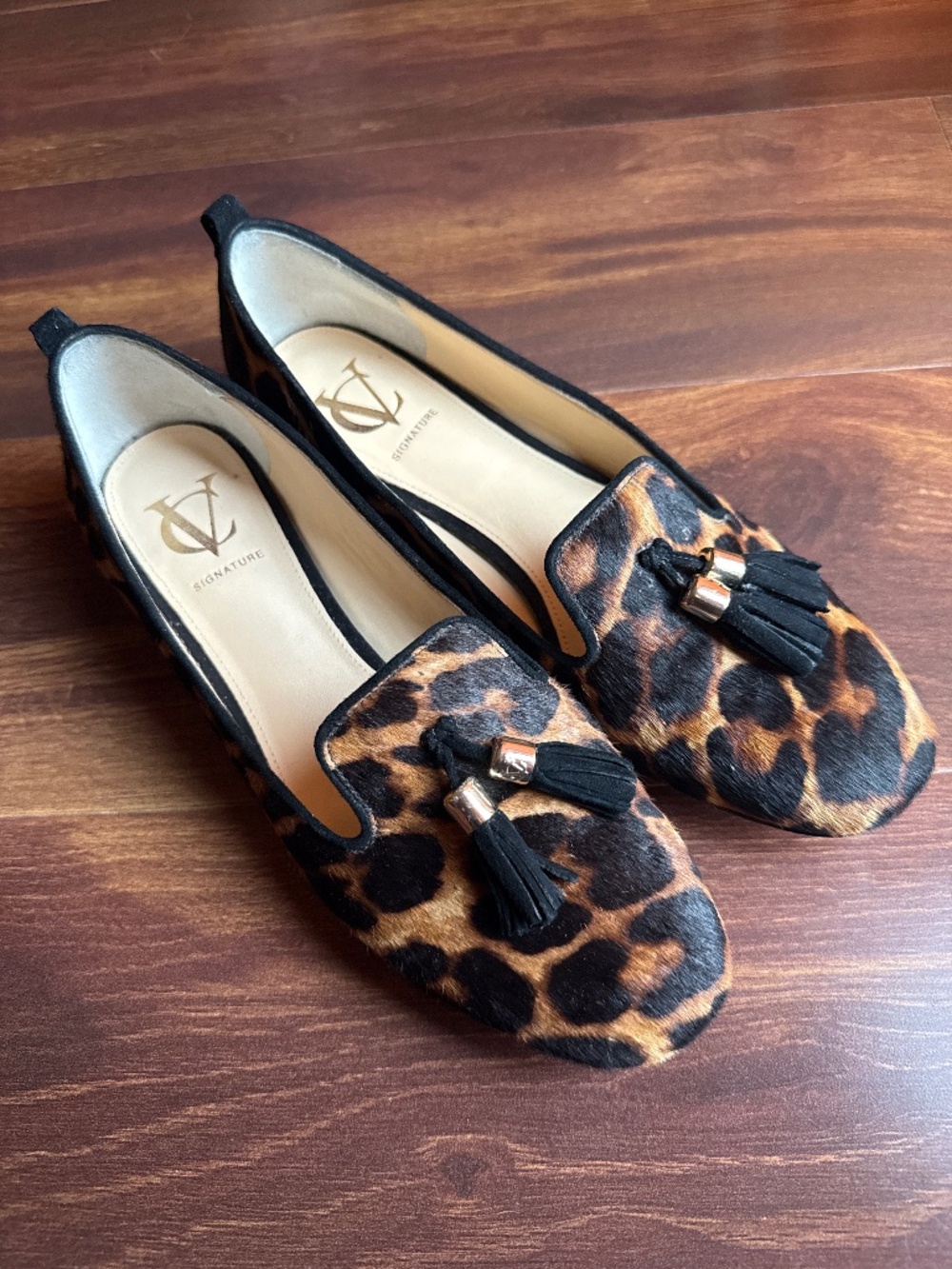 VERO CUOIO Real Animal Fur Low Heel Shoes Size 8.5